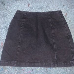 TopShop black denim mini skirt